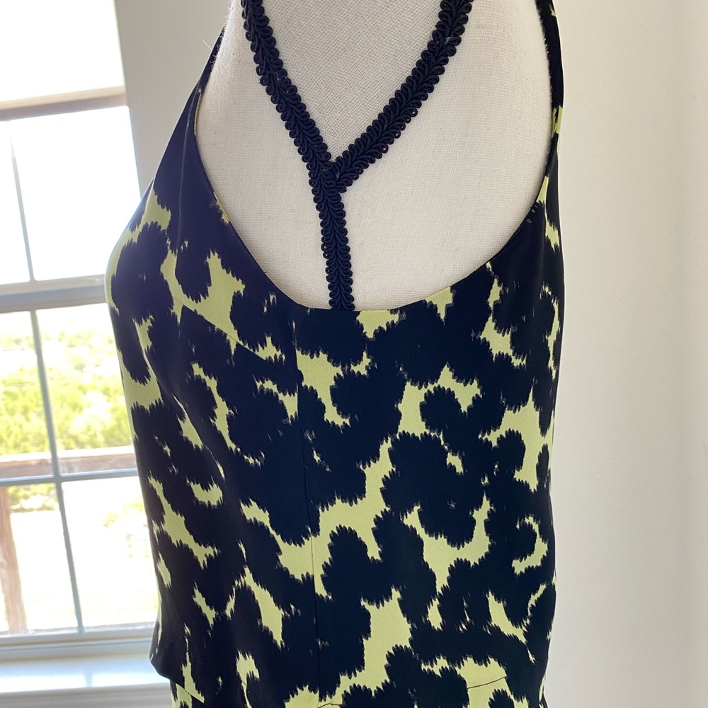 A.L.C. Yellow & Black Silk Sleeveless Top / Size 4 - Picture 5 of 9